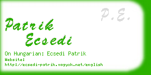 patrik ecsedi business card